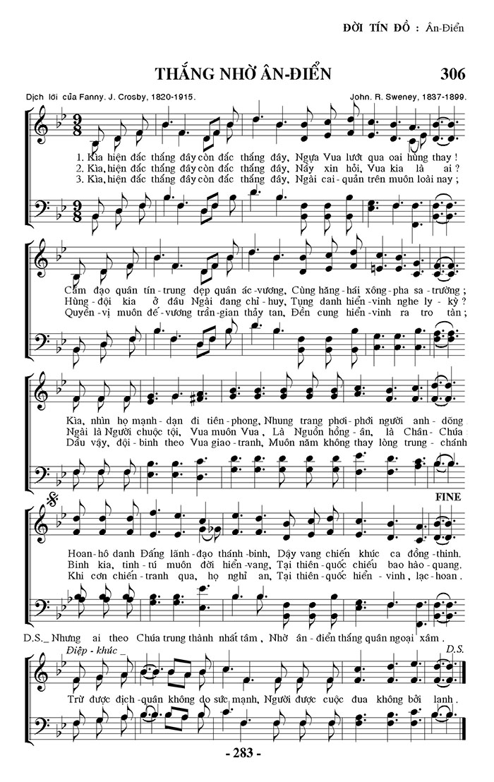 Sheet music: Thắng Nhờ Ân Điển