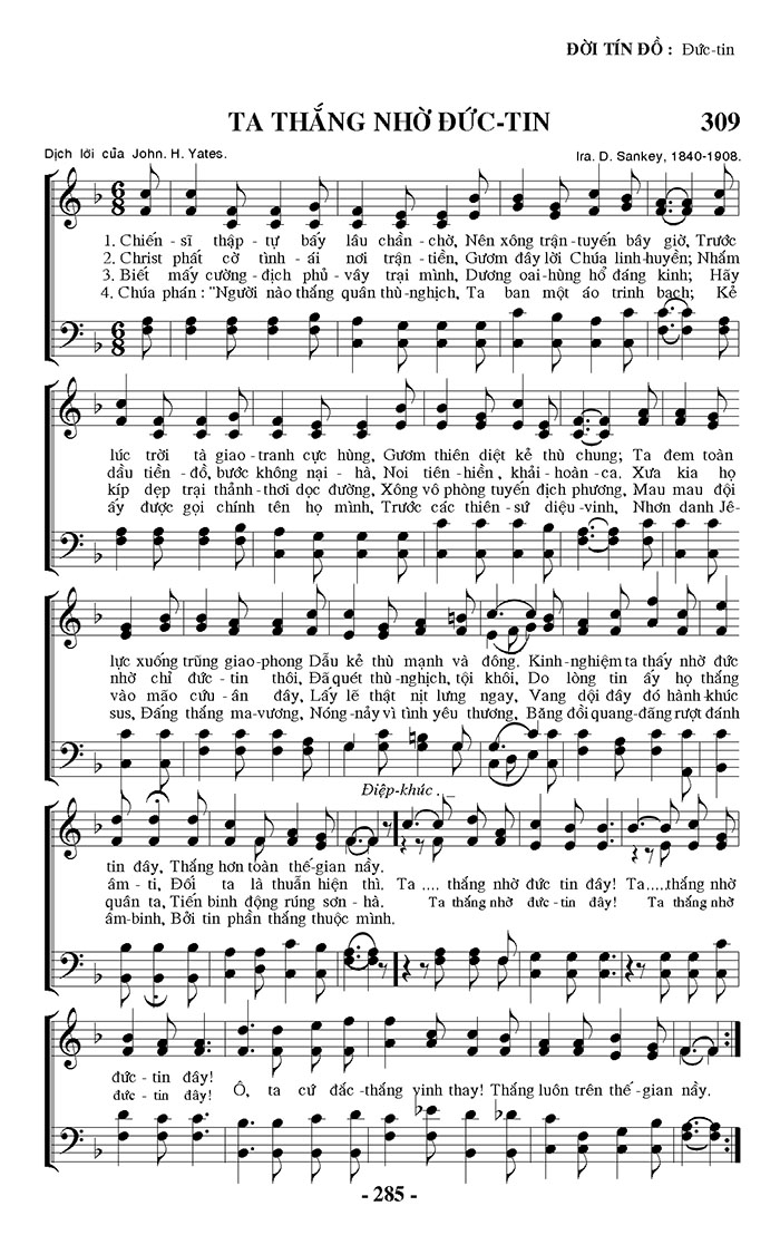 Sheet music: Ta Thắng Nhờ Đức Tin