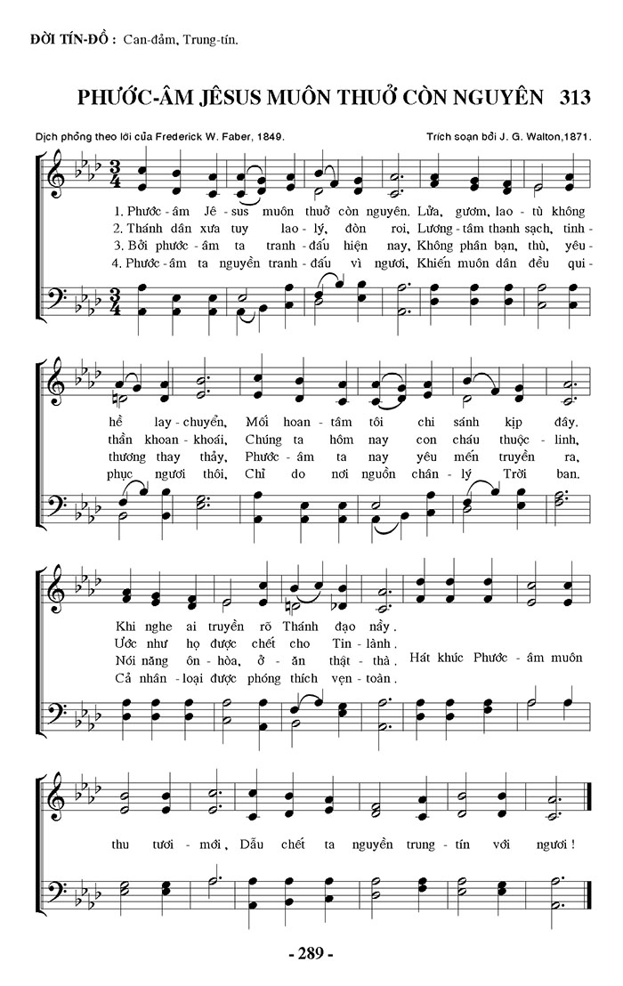 Sheet music: Phước Âm Jesus Muôn Thuở Còn Nguyên