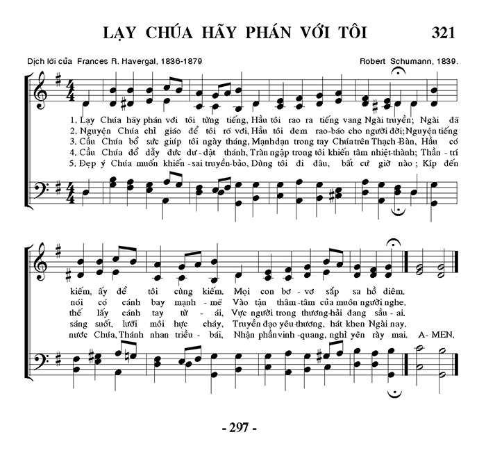 Sheet music: Lạy Chúa Hãy Phán Với Tôi