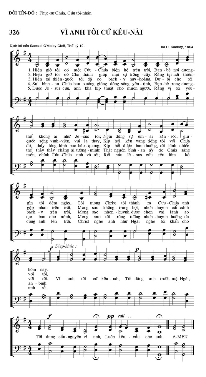 Sheet music: Vì Anh Tôi Cứ Kêu Nài