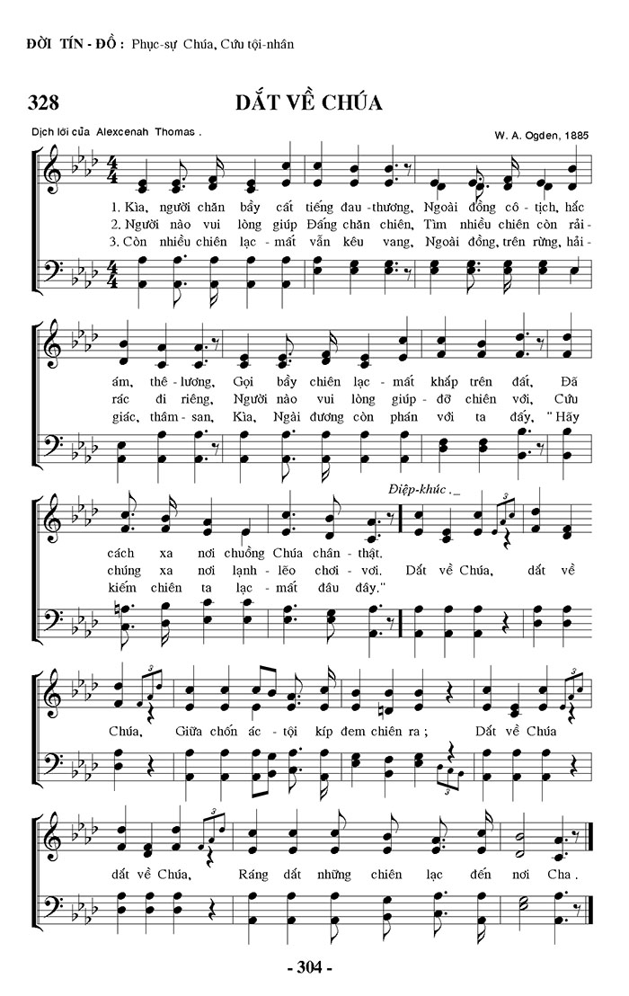 Sheet music: Dắt Về Chúa