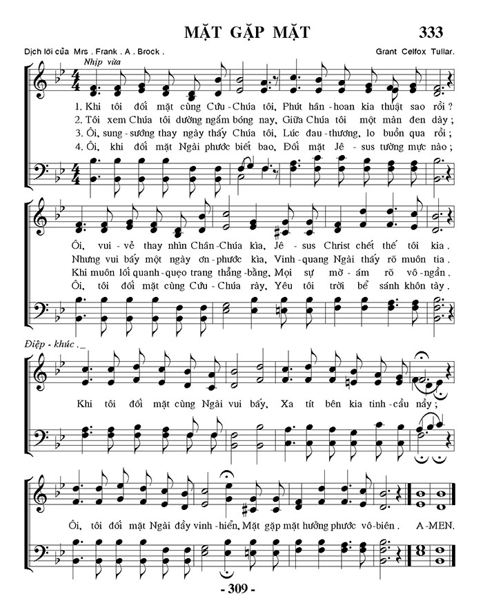 Sheet music: Mặt Gặp Mặt