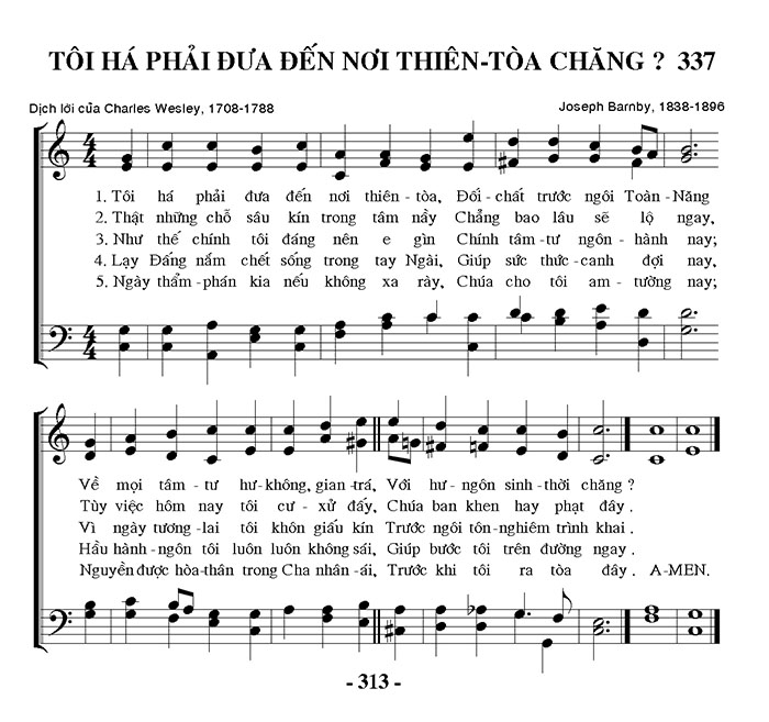 Sheet music: Tôi Phải Đến Thiên Tòa Chăng?