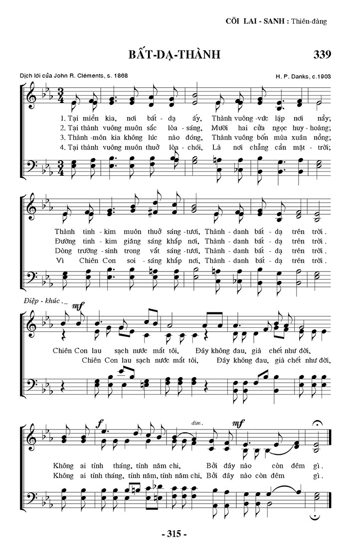 Sheet music: Bất Dạ Thành
