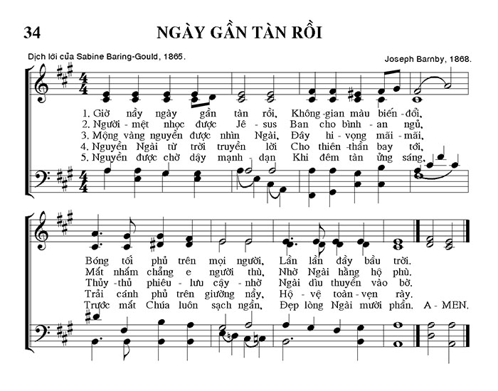 Sheet music: Ngày Gần Tàn Rồi