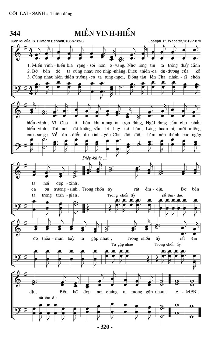 Sheet music: Miền Vinh Hiển