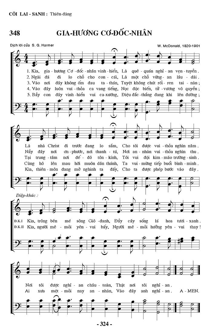 Sheet music: Gia Hương Cơ Đốc Nhân