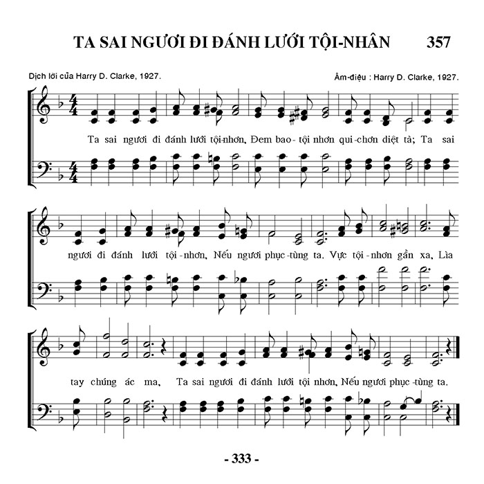 Sheet music: Ta Sai Ngươi Đi Đánh Lưới Tội Nhân