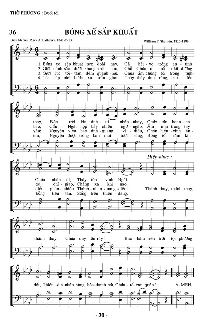 Sheet music: Bóng Xế Sắp Khuất
