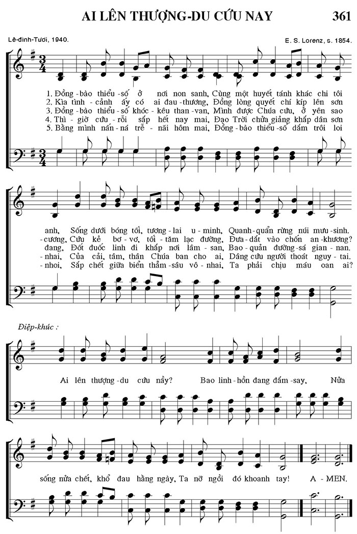 Sheet music: Ai Giảng Tin Lành?