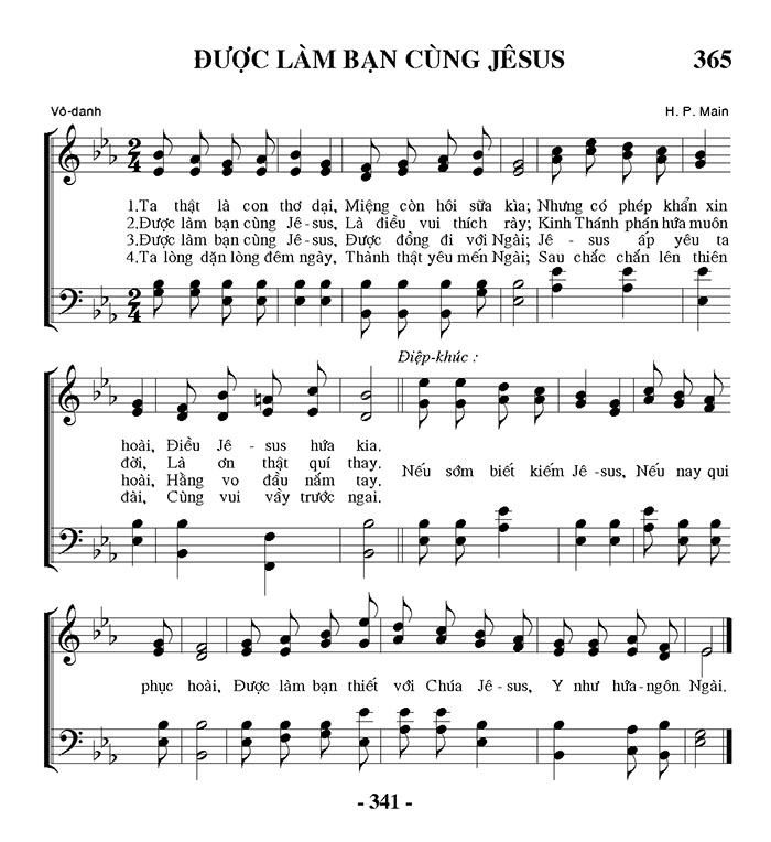 Sheet music: Được Làm Bạn Cùng Jesus