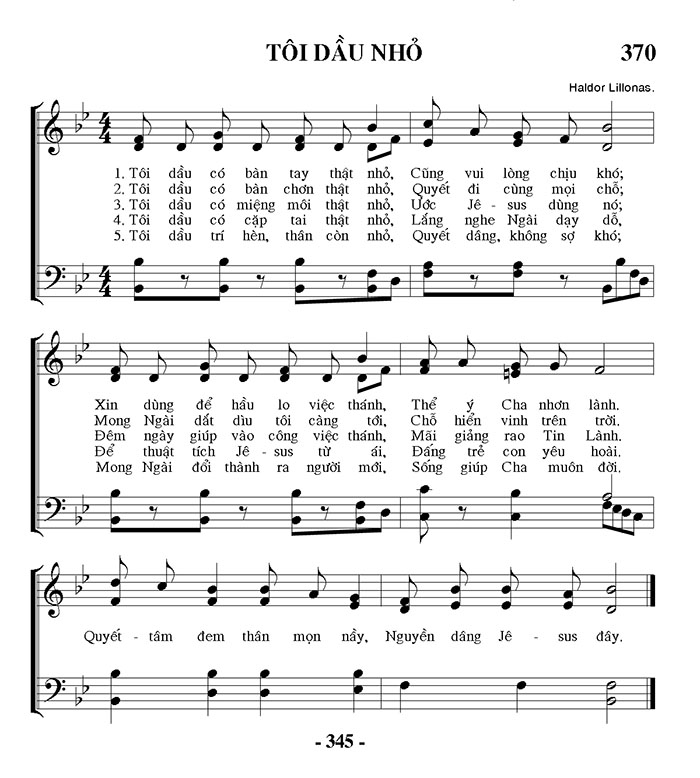 Sheet music: Tôi Dầu Nhỏ