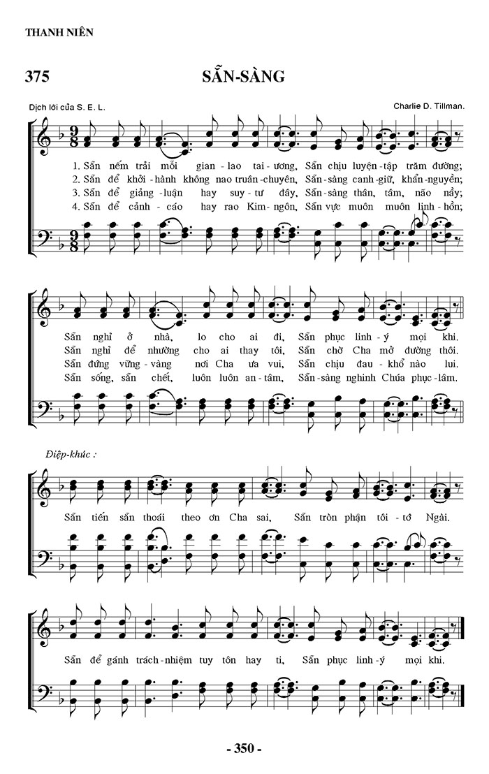 Sheet music: Sẵn Sàng