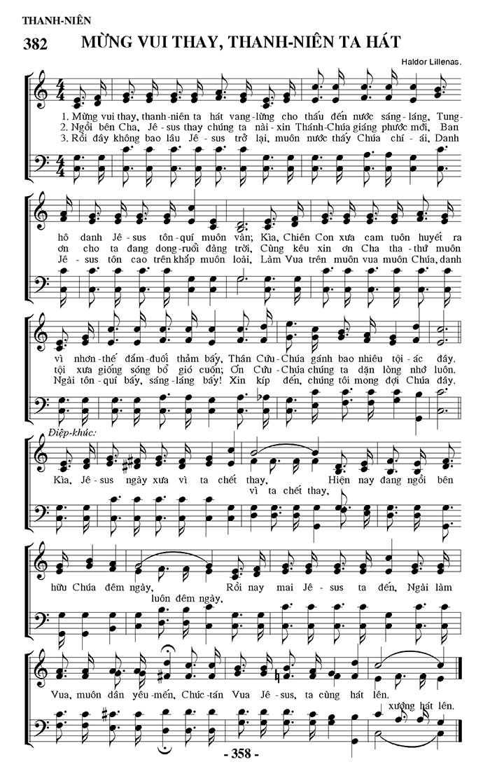Sheet music: Mừng Vui! Thanh Niên Ta Hát
