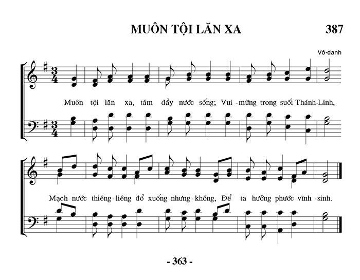 Sheet music: Muôn Tội Lăn Xa