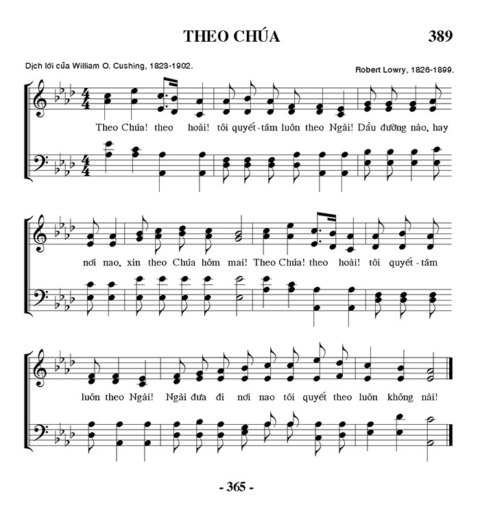 Sheet music: Theo Chúa