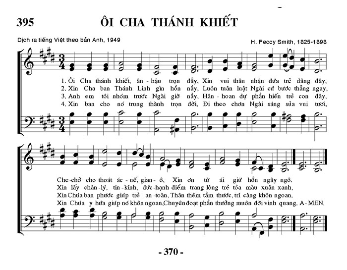 Sheet music: Ôi Cha Thánh Khiết