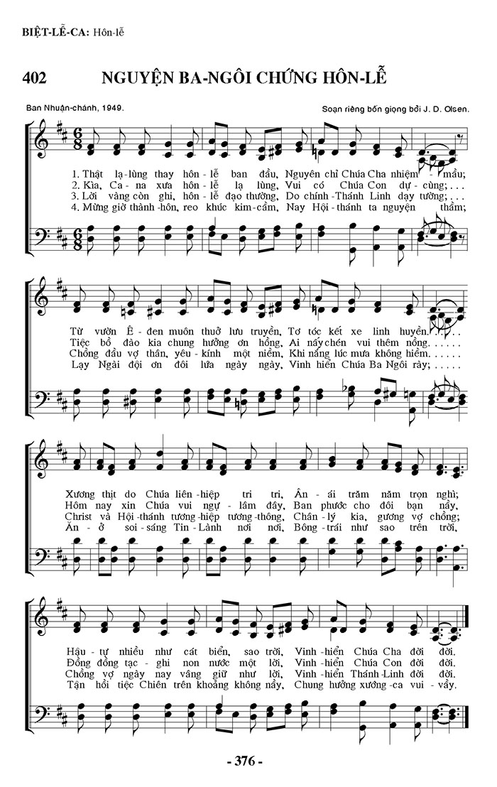 Sheet music: Nguyện Ba Ngôi Chứng Hôn Lễ