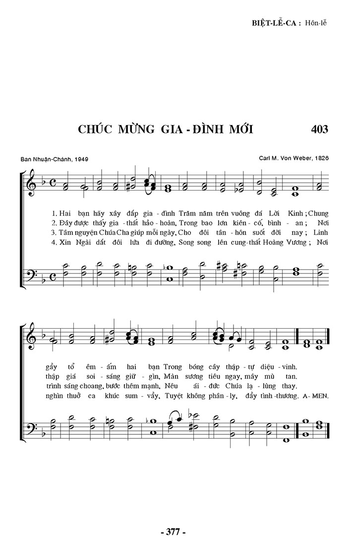 Sheet music: Chúc Mừng Gia Đình Mới