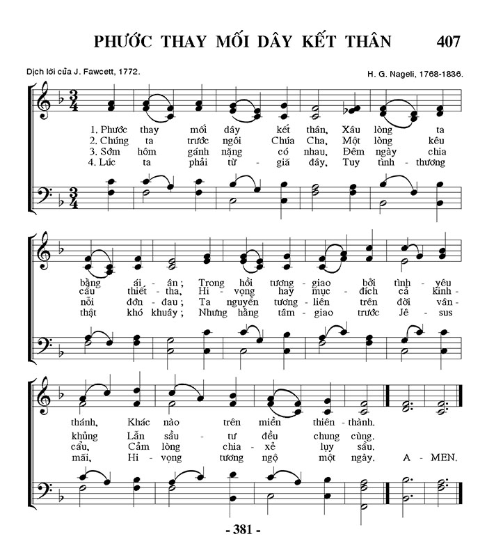 Sheet music: Phước Thay Mối Dây Kết Thân