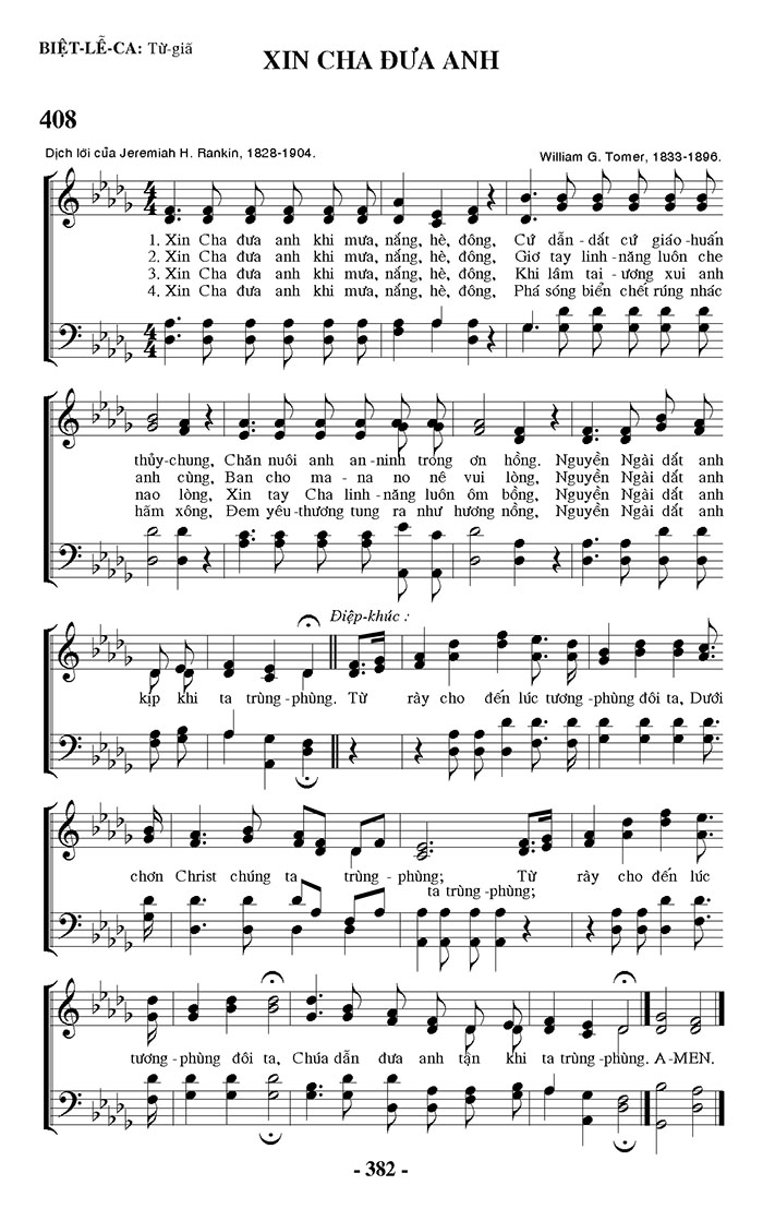 Sheet music: Xin Cha Đưa Anh