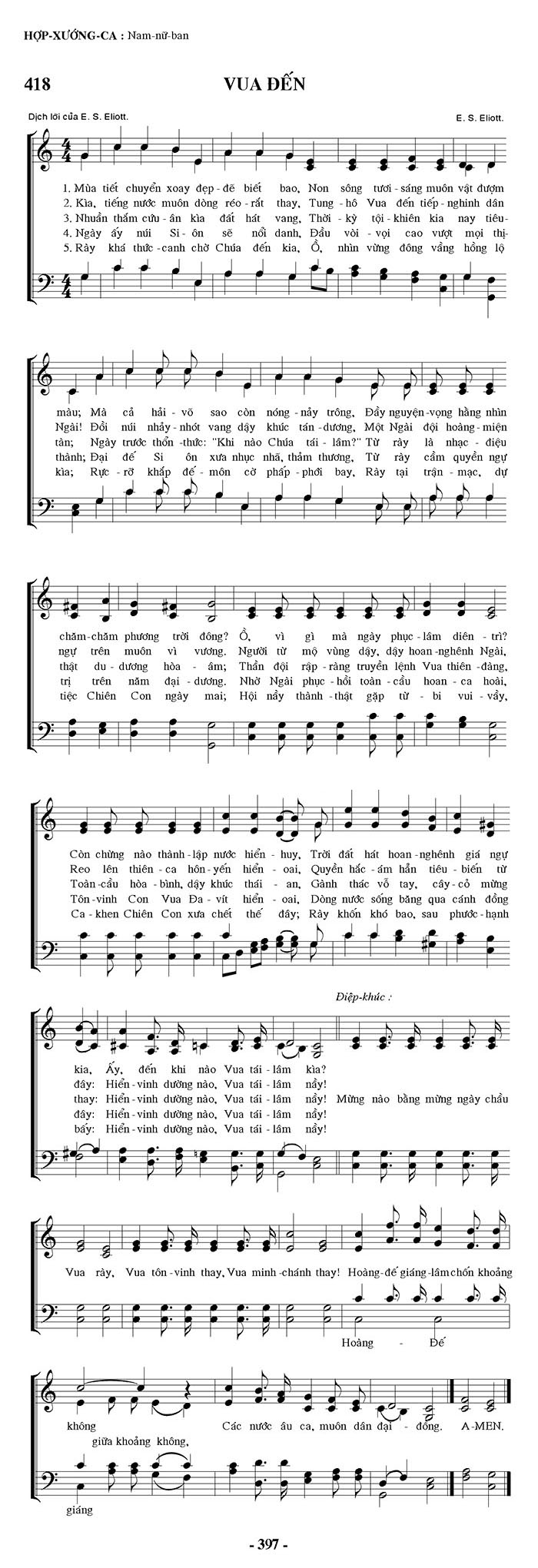 Sheet music: Vua Đến