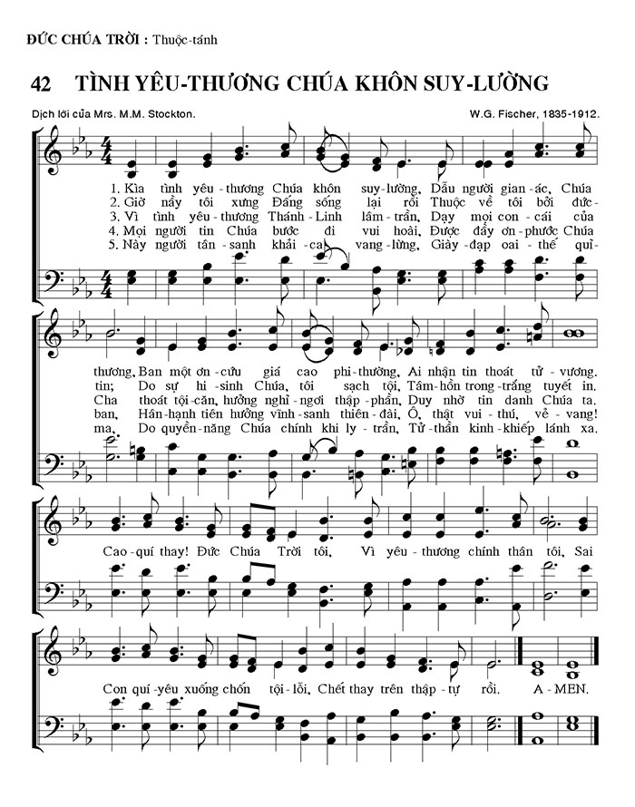 Sheet music: Tình Yêu Chúa Khôn Suy Lường
