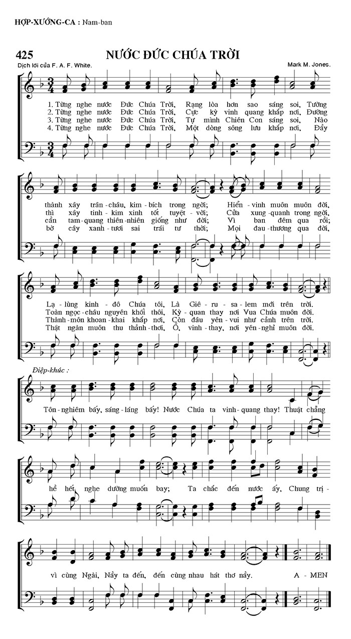 Sheet music: Nước Đức Chúa Trời