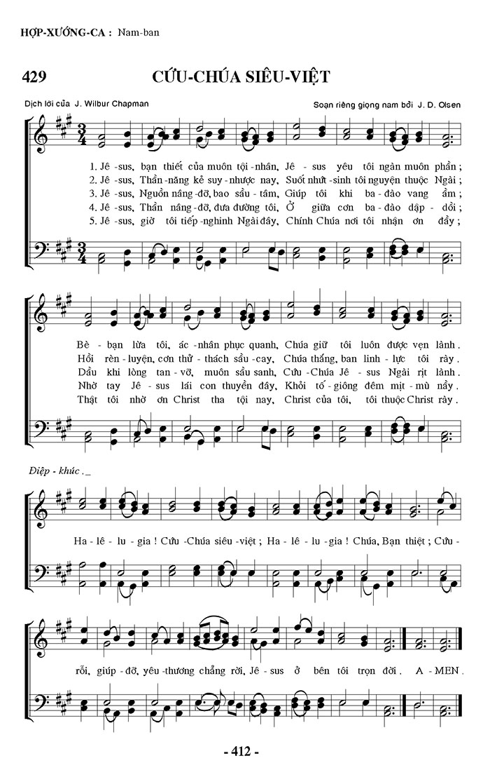 Sheet music: Cứu Chúa Siêu Việt