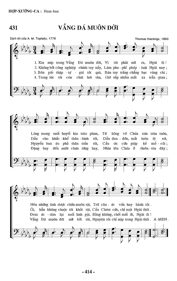 Sheet music: Vầng Đá Muôn Đời