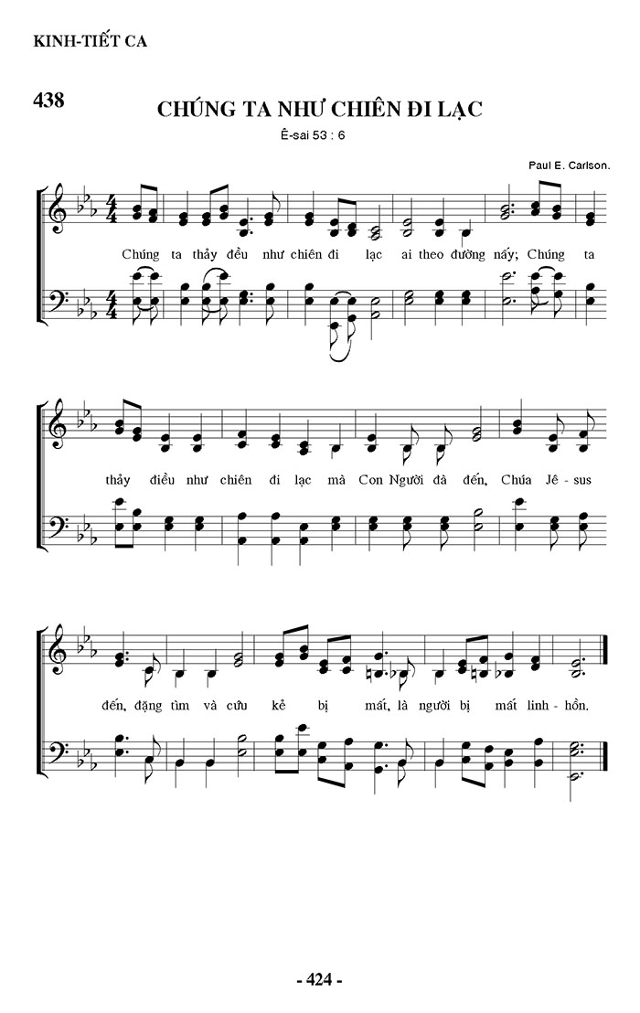 Sheet music: Chúng Ta Như Chiên Đi Lạc
