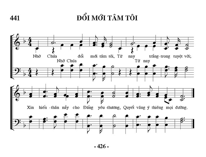 Sheet music: Đổi Mới Tâm Tôi