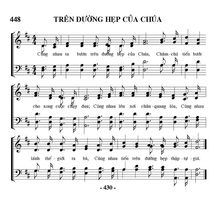 Sheet music: Trên Đường Hẹp Của Chúa