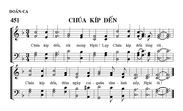 Sheet music: Chúa Kíp Đến