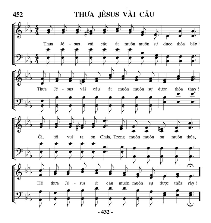 Sheet music: Thưa Jesus Vài Câu