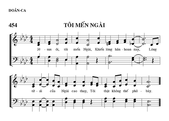 Sheet music: Tôi Mến Ngài