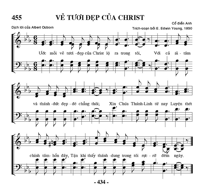 Sheet music: Vẻ Tươi Đẹp Của Christ