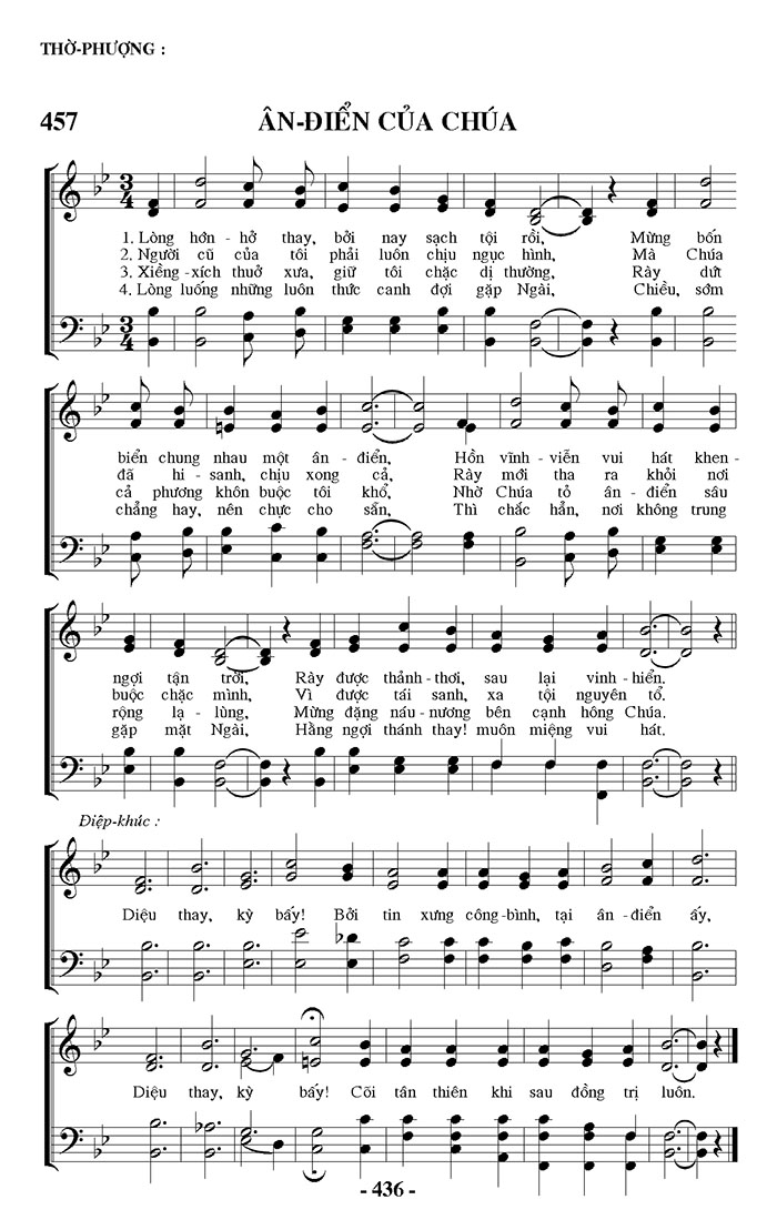 Sheet music: Ân Điển Của Chúa