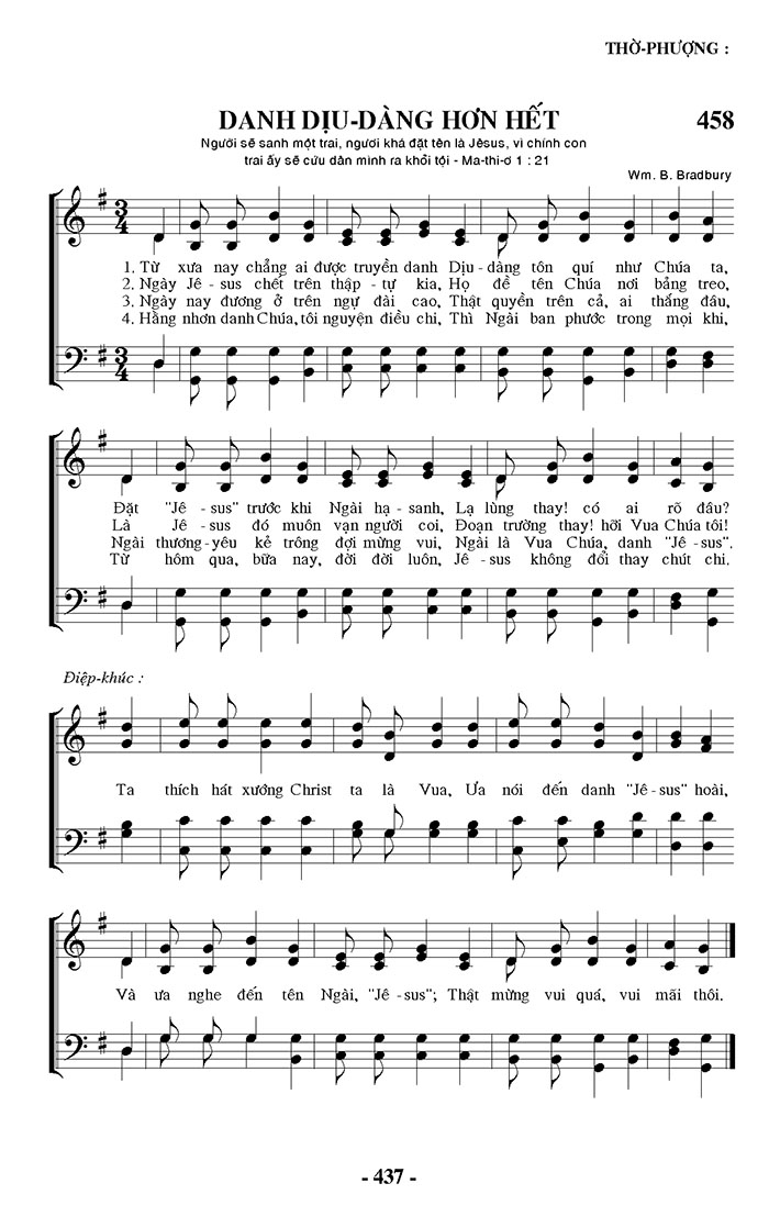 Sheet music: Danh Dịu Dàng Hơn Hết