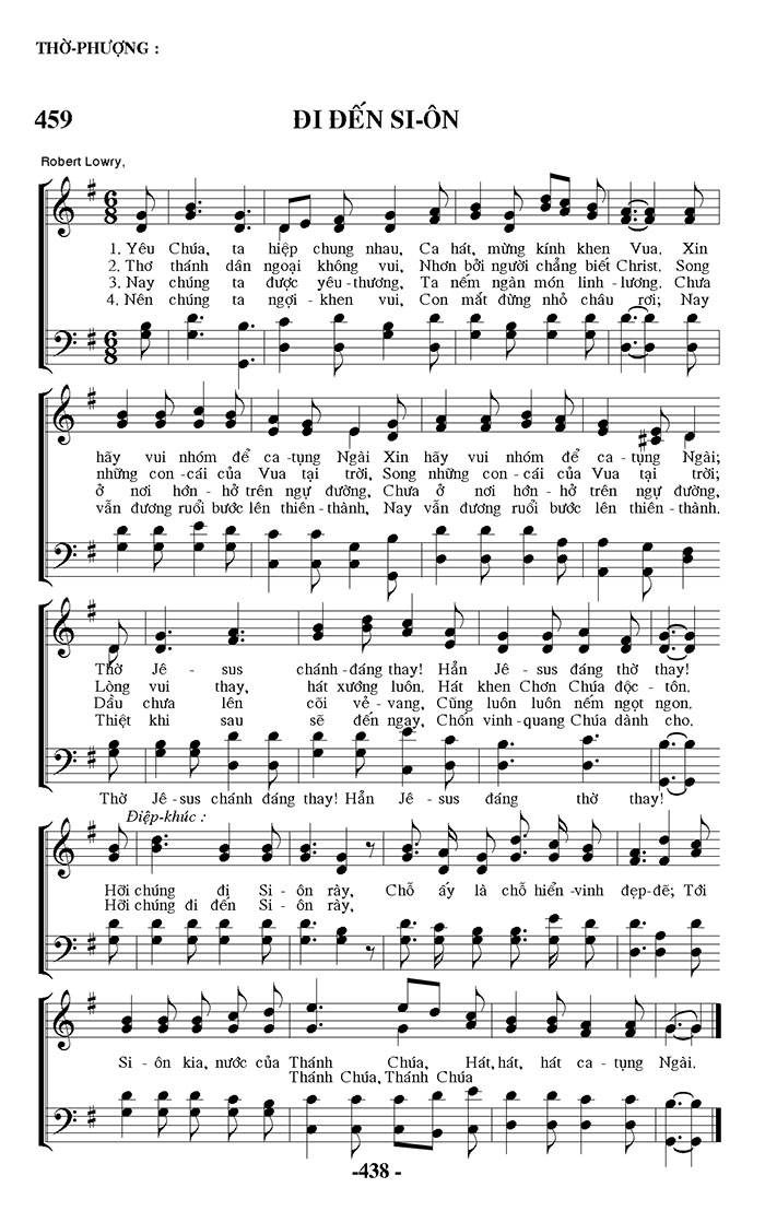 Sheet music: Đi Đến Si-ôn