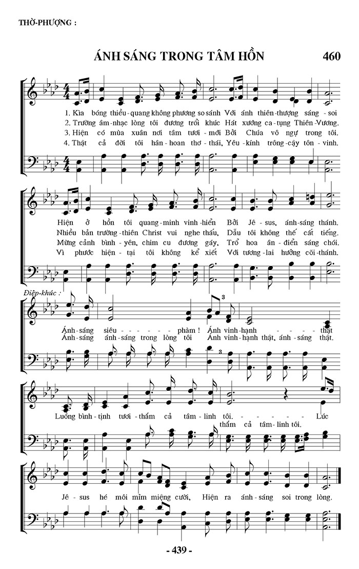 Sheet music: Ánh Sáng Trong Tâm Hồn