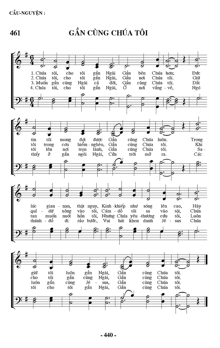 Sheet music: Gần Cùng Chúa Tôi