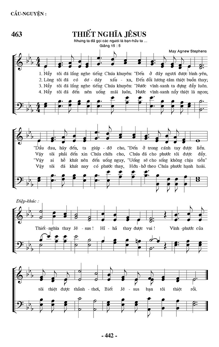 Sheet music: Thiết Nghĩa Jesus