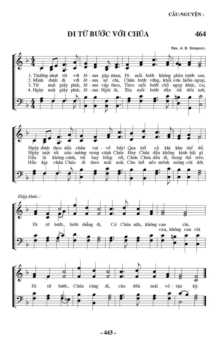 Sheet music: Đi Từ Bước Với Chúa