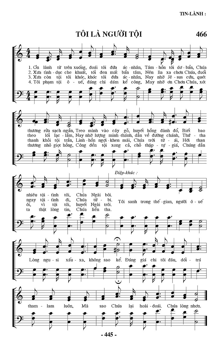 Sheet music: Tôi Là Người Tội