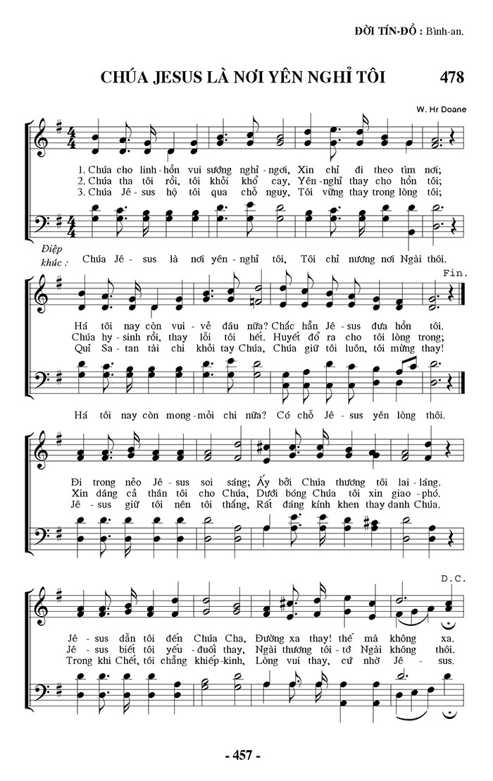 Sheet music: Chúa Jesus Là Nơi Yên Nghỉ Tôi