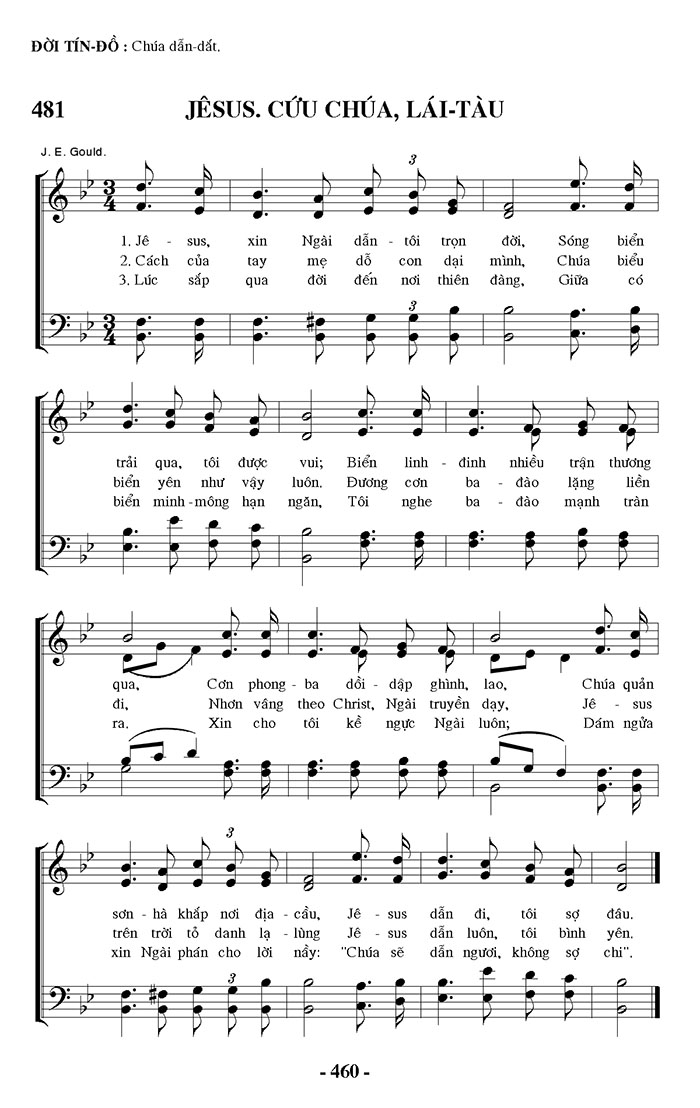 Sheet music: Jesus! Cứu Chúa, Hoa Tiêu