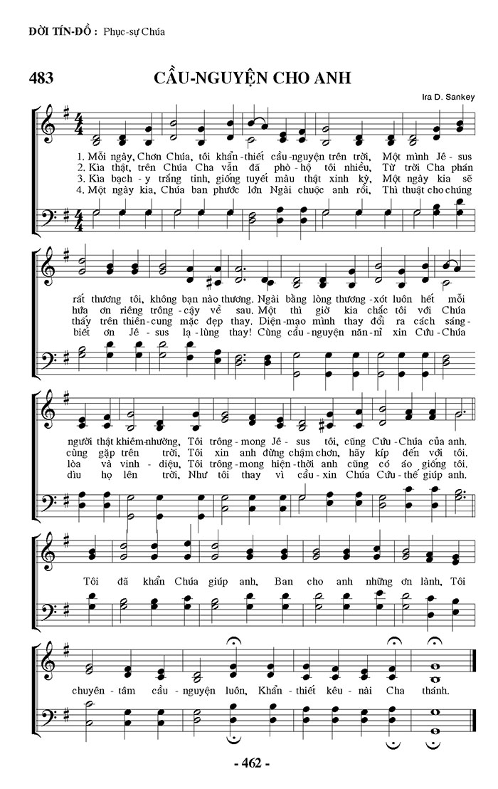 Sheet music: Cầu Nguyện Cho Anh