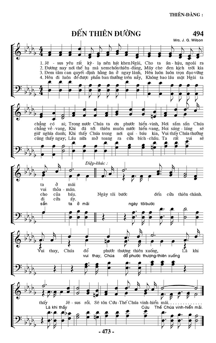 Sheet music: Đến Thiên Đàng